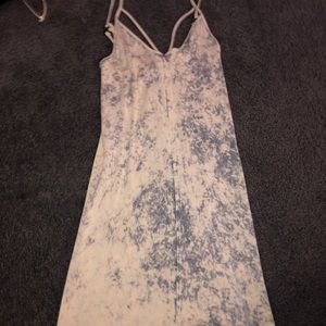 Blue and white tye dye dress